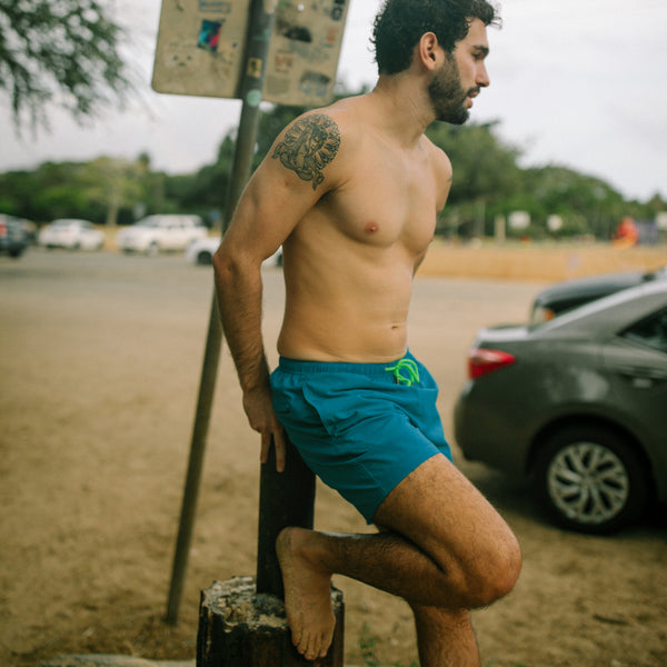 Mesh Lined 5" Swim Trunks - Aquamarine