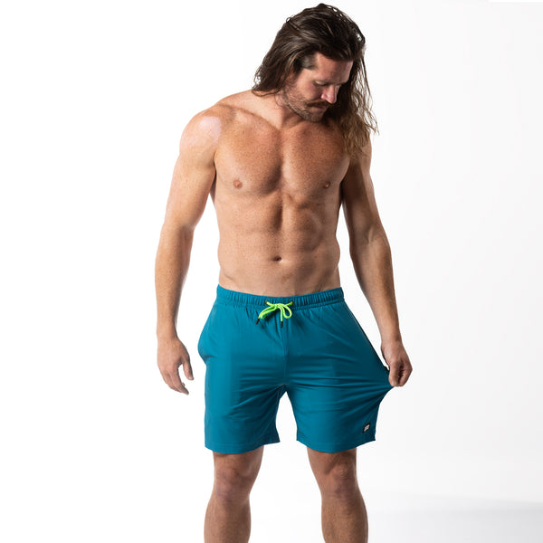 Compression Lined 7" Swim Trunks - Aquamarine