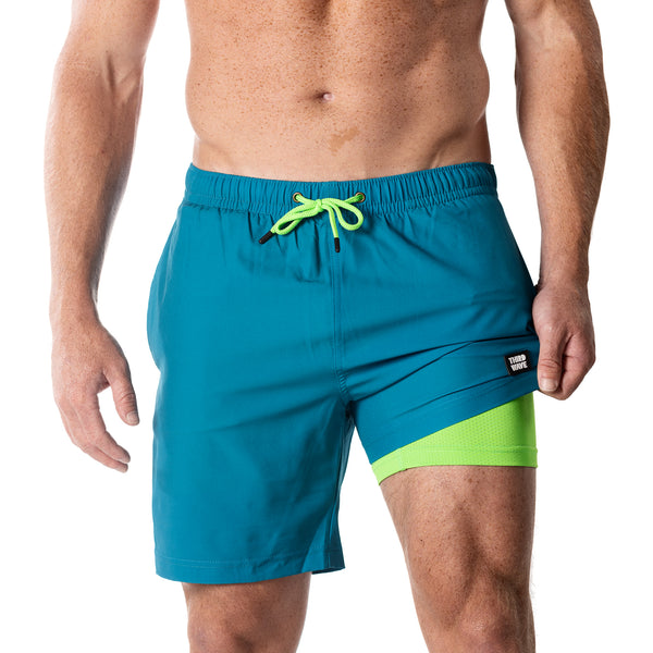 Compression Lined 7" Swim Trunks - Aquamarine