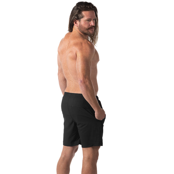 Compression Lined 7" Swim Trunks - Black