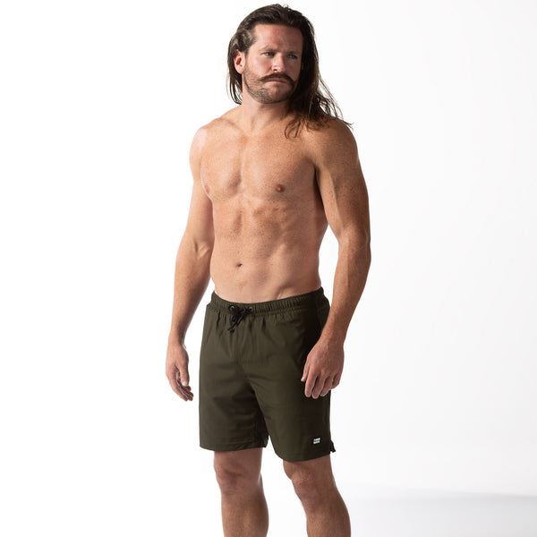 Compression Lined 7" Swim Trunks - Olive