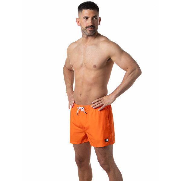 Compression Lined 3" Swim Trunks - Orange