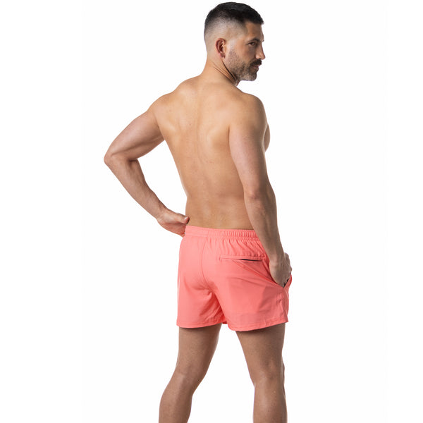 Compression Lined 3" Swim Trunks - Coral