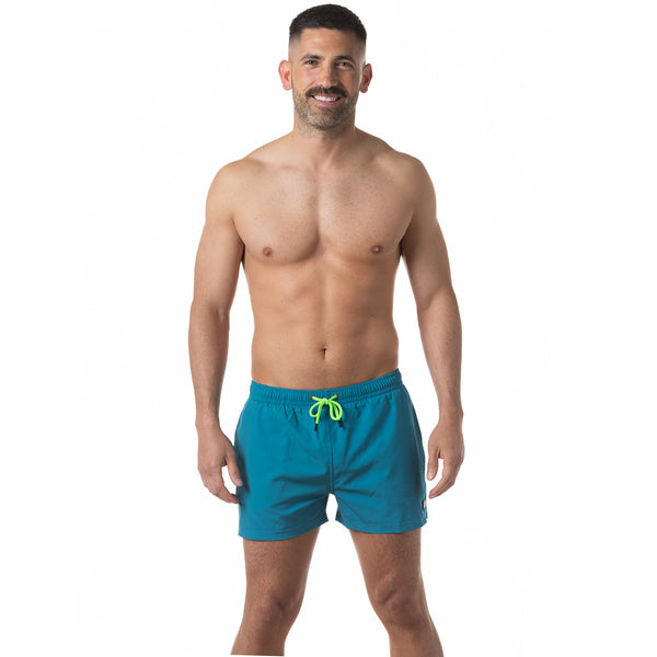 Compression Lined 3" Swim Trunks - Aquamarine