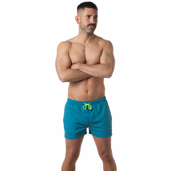 Compression Lined 3" Swim Trunks - Aquamarine