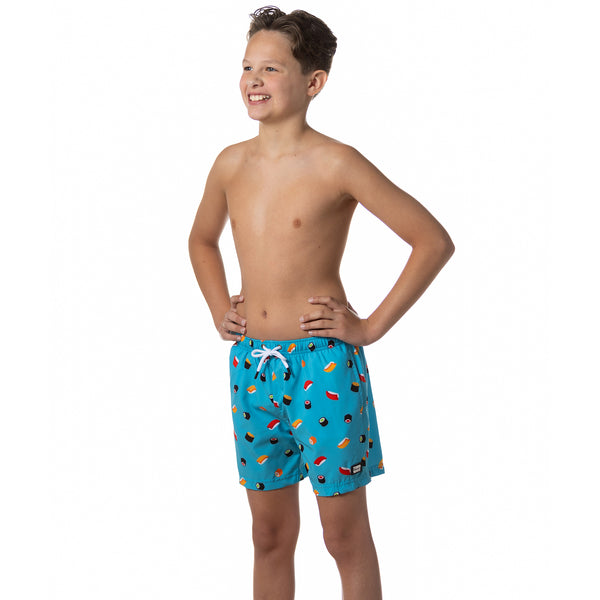 Compression Lined Boys Swim Trunks - Sushi