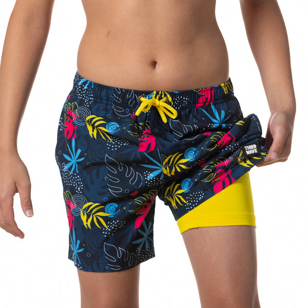 Compression Lined Boys Swim Trunks - Poptropic