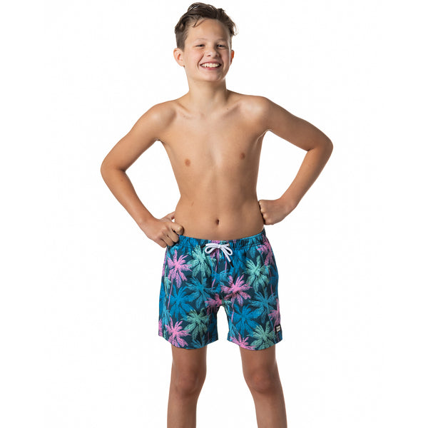 Compression Lined Boys Swim Trunks - Tropic Bliss