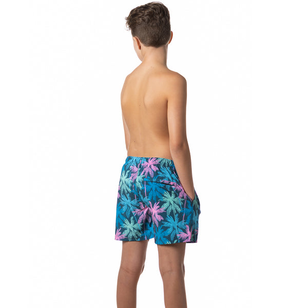 Compression Lined Boys Swim Trunks - Tropic Bliss
