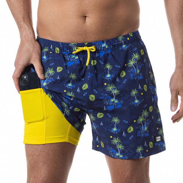Compression Lined 5" Swim Trunks - Wave Rider