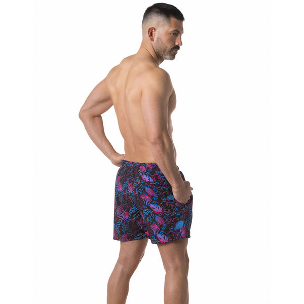 Compression Lined 5" Swim Trunks - Midnight Palms