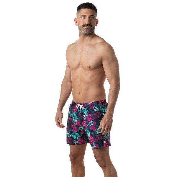 Compression Lined 5" Swim Trunks - Hawaiian Tropix