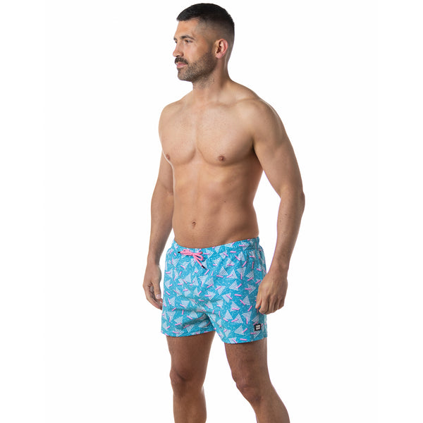 Compression Lined 3" Swim Trunks - Peach Pit