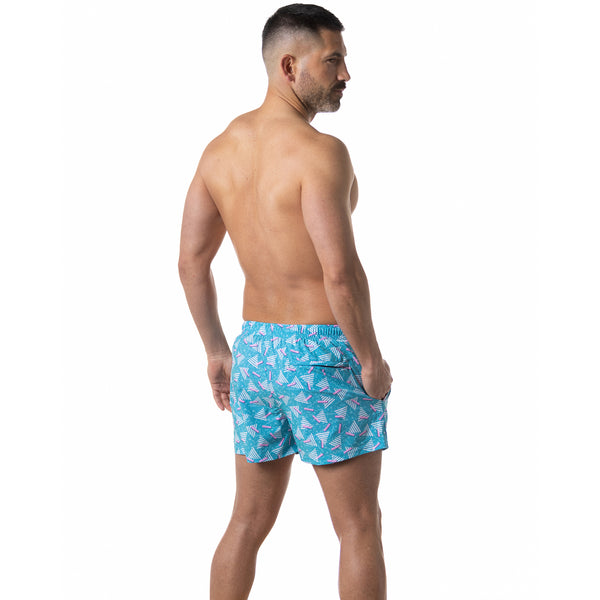 Compression Lined 3" Swim Trunks - Peach Pit
