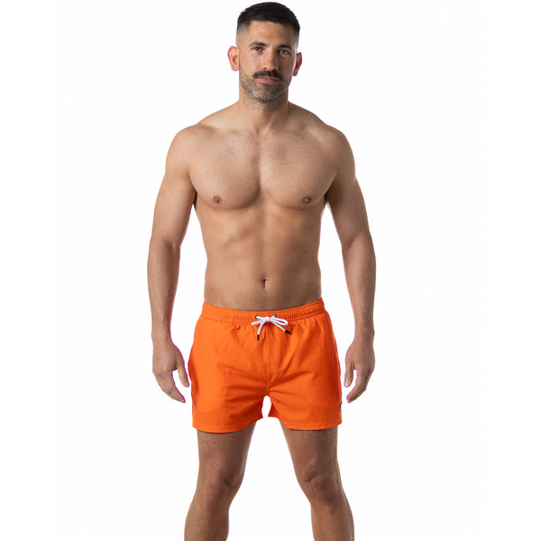 Compression Lined 3" Swim Trunks - Orange