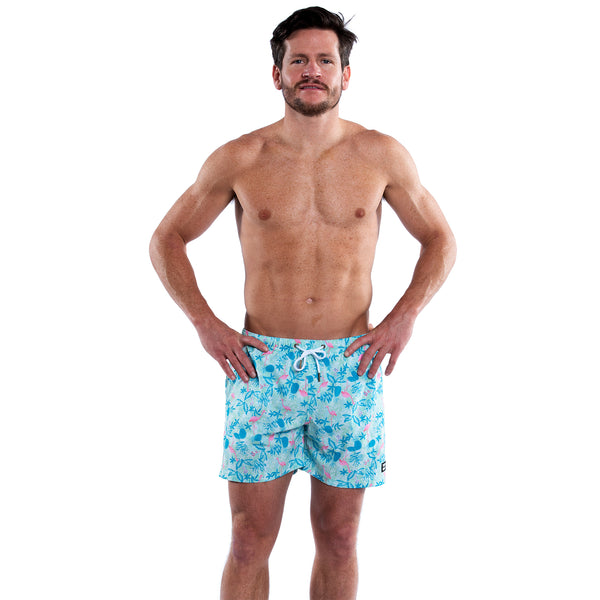 Mesh Lined 5" Swim Trunks - Miami Palms