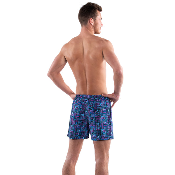 Mesh Lined 5" Swim Trunks - Concrete Jungle