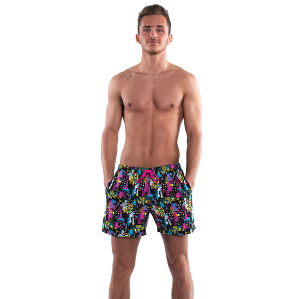 Mesh Lined 5" Swim Trunks - Pineapple Power