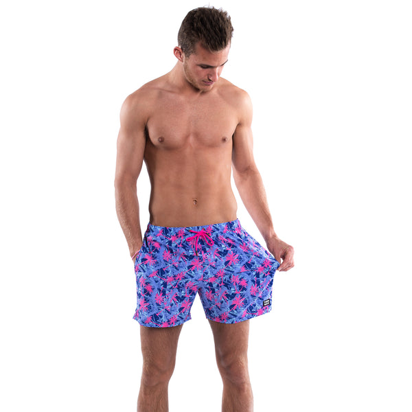 Mesh Lined 5" Swim Trunks - Tasty Waves