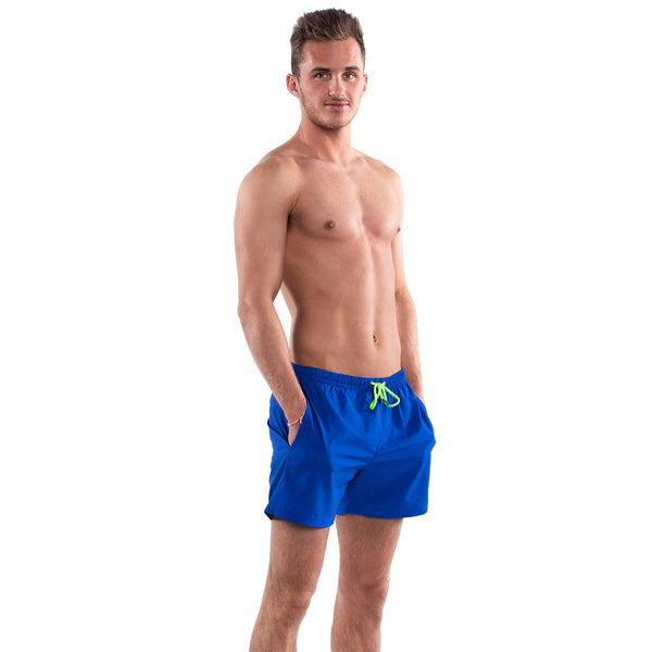 Mesh Lined 5" Swim Trunks - Blue