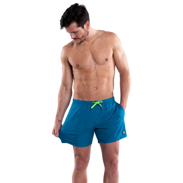 Mesh Lined 5" Swim Trunks - Aquamarine