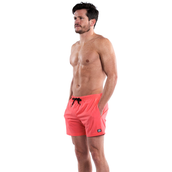 Mesh Lined 5" Swim Trunks - Coral