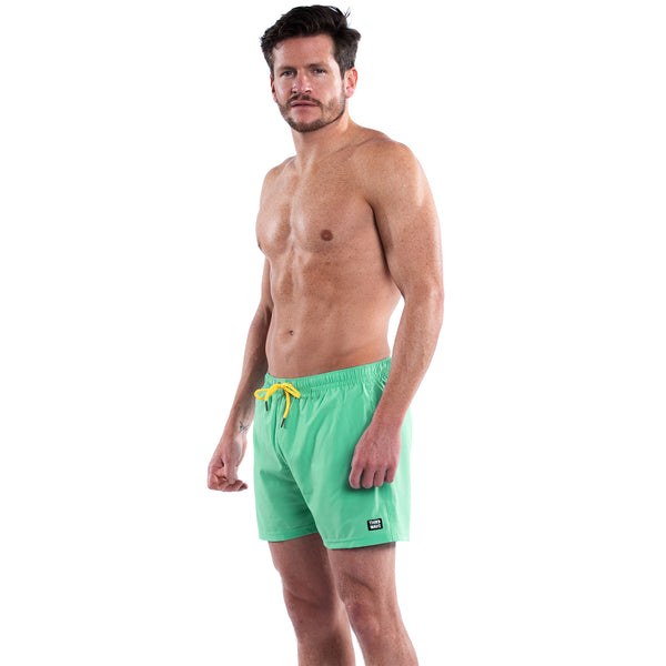 Mesh Lined 5" Swim Trunks - Caribbean Green