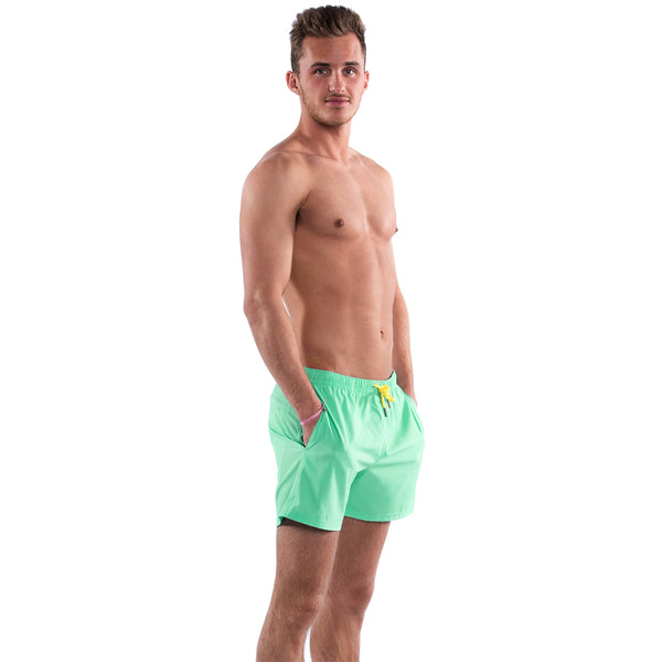 Mesh Lined 5" Swim Trunks - Caribbean Green