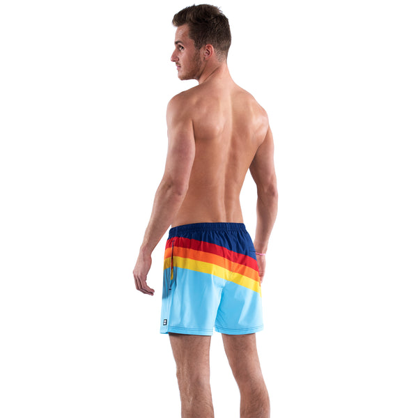 Mesh Lined 5" Swim Trunks - Striped Vintage