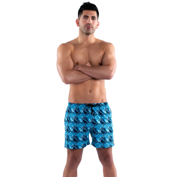 Mesh Lined 5" Swim Trunks - Blue Thunder