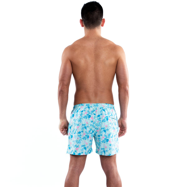 Mesh Lined 5" Swim Trunks - Miami Palms