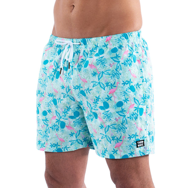 Mesh Lined 5" Swim Trunks - Miami Palms