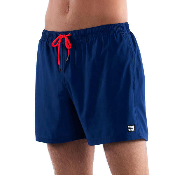 Mesh Lined 5" Swim Trunks - Navy Blue
