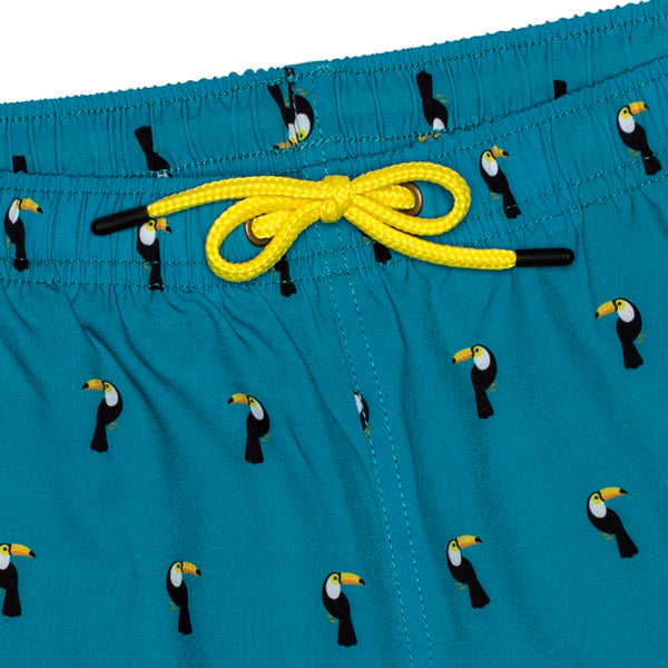 Compression Lined Boys Swim Trunks - Toucans