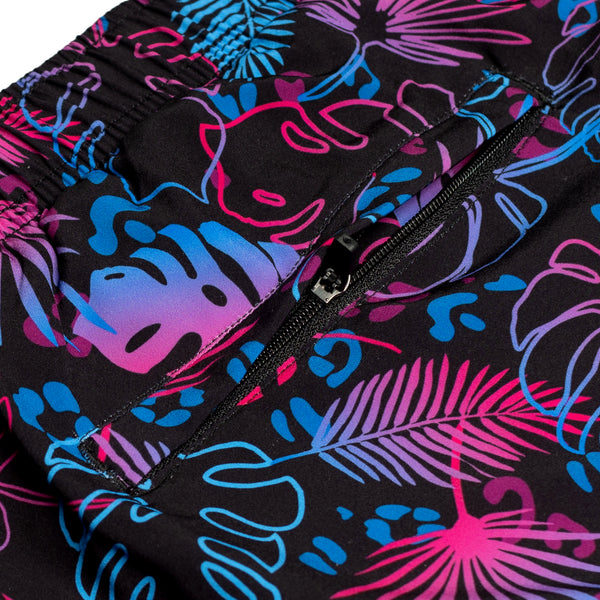 Compression Lined 3" Swim Trunks - Midnight Palms