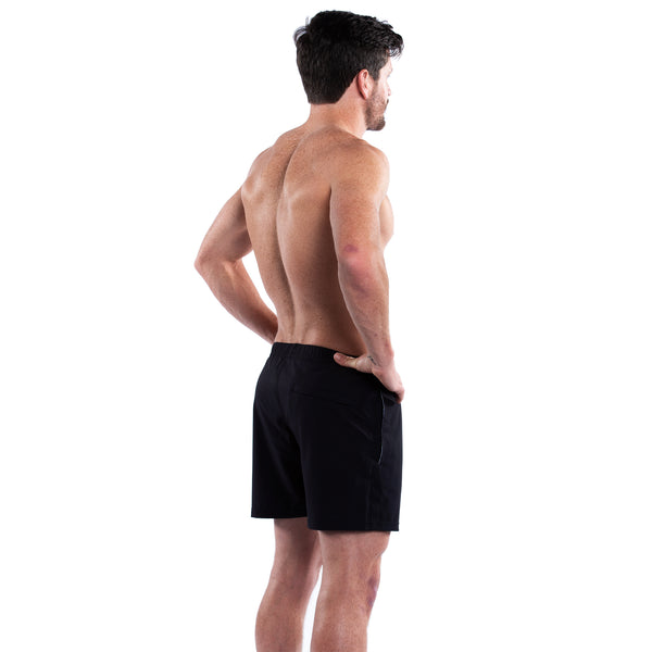 Compression Lined 5" Swim Trunks - Black/Pink