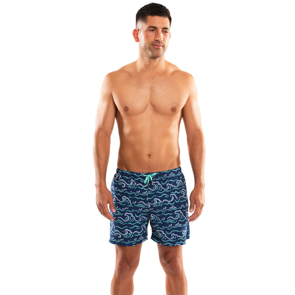 Compression Lined 5" Swim Trunks - Tsunami