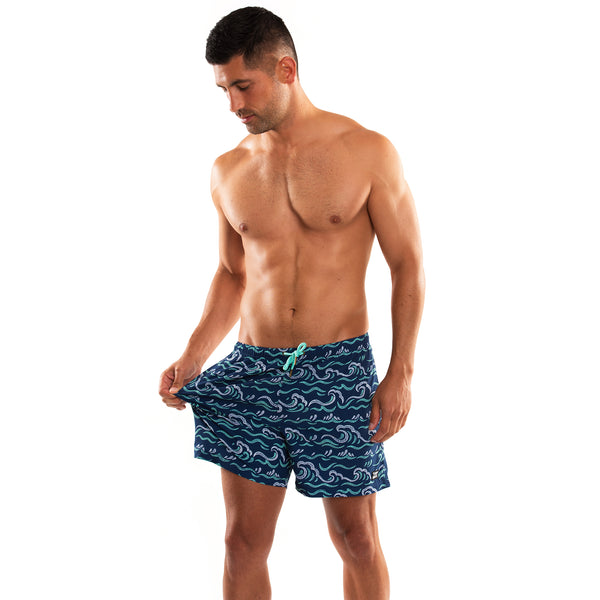 Compression Lined 5" Swim Trunks - Tsunami