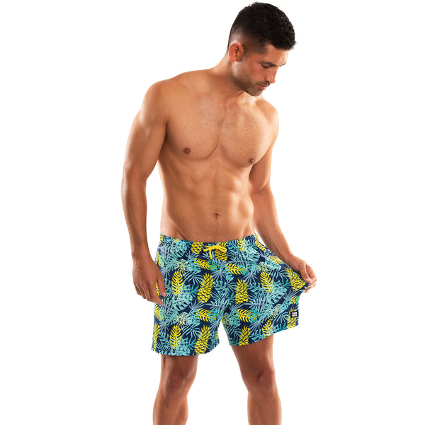 Compression Lined 5" Swim Trunks - Pineapple Dreams