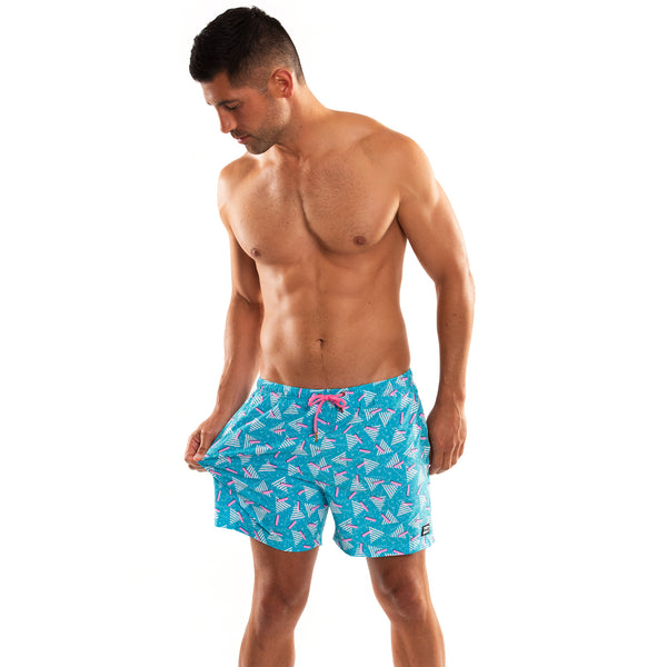 Compression Lined 5" Swim Trunks - Peach Pit