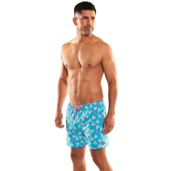 Compression Lined 5" Swim Trunks - Peach Pit