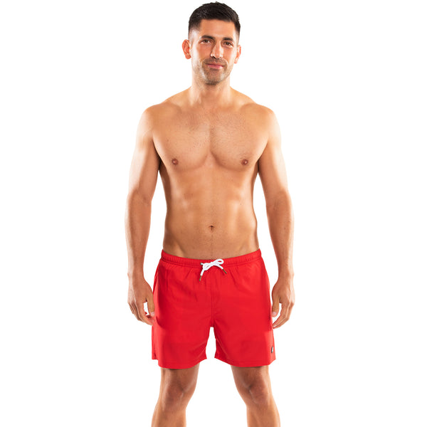 Compression Lined 5" Swim Trunks - Red
