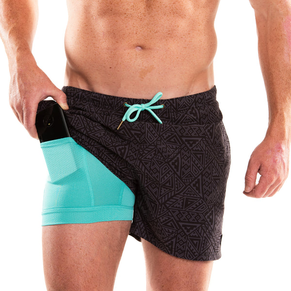 Compression Lined 5" Swim Trunks - Tribe Quest