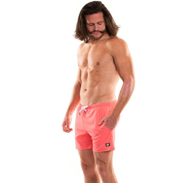 Compression Lined 5" Swim Trunks - Coral