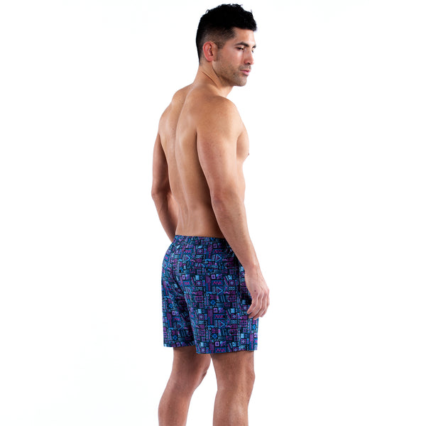 Compression Lined 5" Swim Trunks - Concrete Jungle