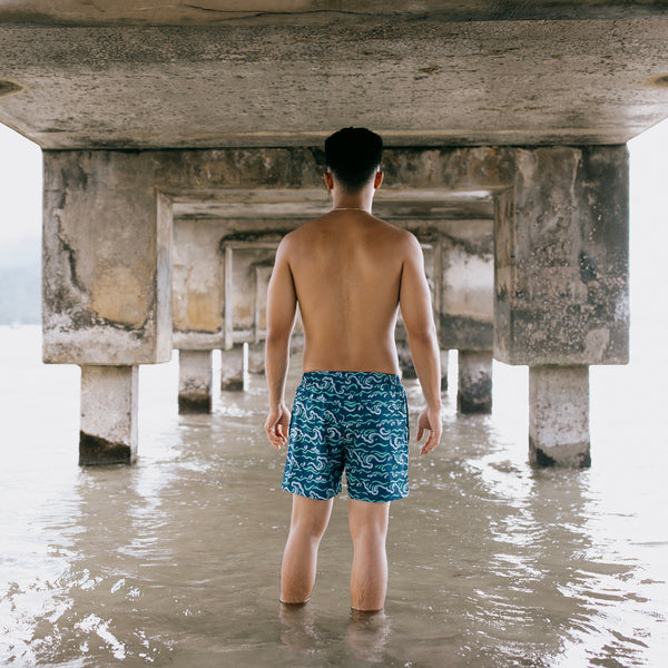 Compression Lined 5" Swim Trunks - Tsunami