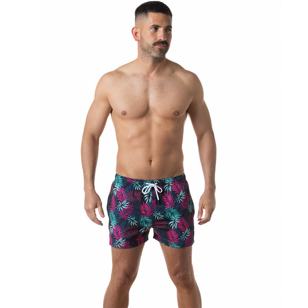 Compression Lined 3" Swim Trunks - Hawaiian Tropix