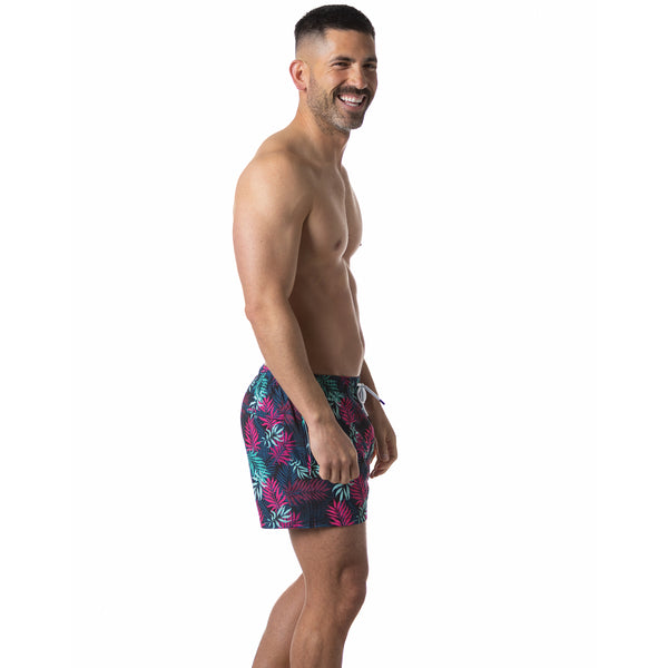 Compression Lined 3" Swim Trunks - Hawaiian Tropix