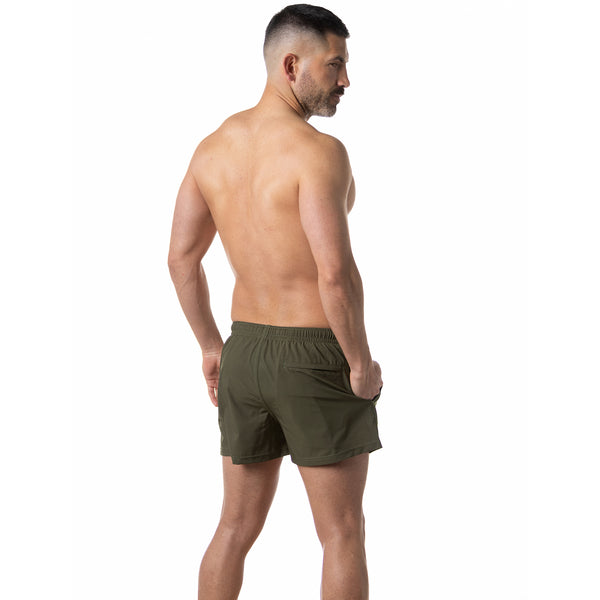 Compression Lined 3" Swim Trunks - Olive