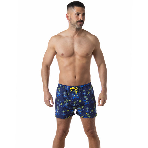 Compression Lined 3" Swim Trunks - Wave Rider